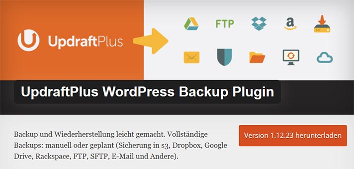 WordPress Backup Plugin UpdraftPlus