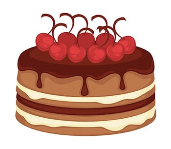 graphic chocolate cake