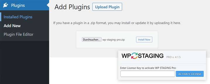 WP Staging Pro installation