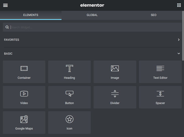 Elementor Basic Widgets