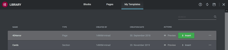custom templates in library