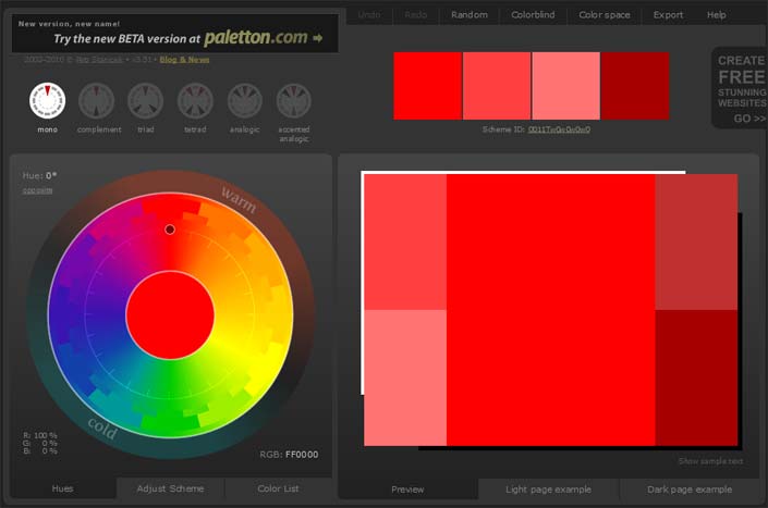 colorscheme designer