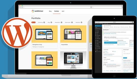 Webseite mit WordPress Agentur - Monitor