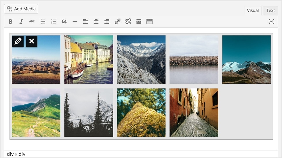 Galerie in wordpress 3.9