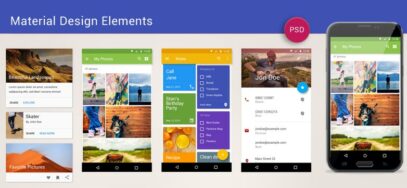Material Design Elements PSD Freebie