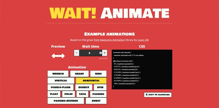 Wait Animate TOol