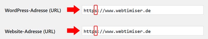WordPress SSL: Seiten-Adresse ändern