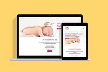 portfolio hypnobirthing webseite