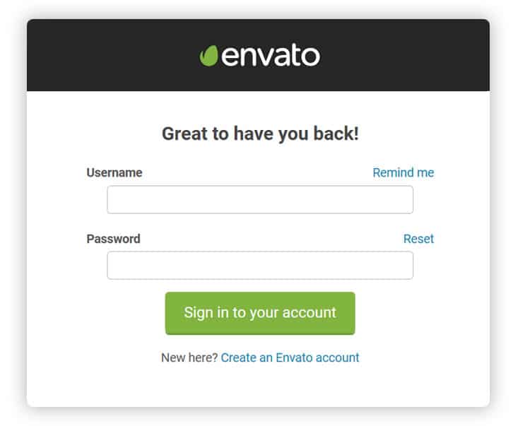 Envato Login