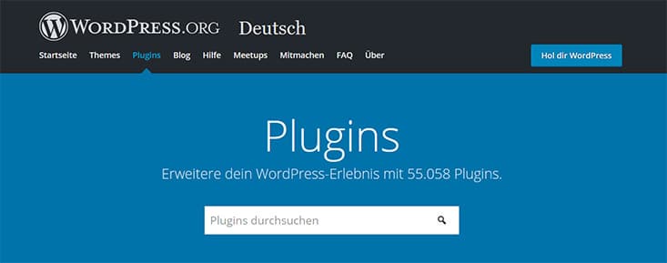 Plugin Verzeichnis wordpress.org