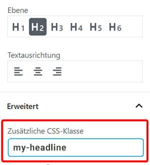 Gutenberg Block Styles über CSS-Klasse