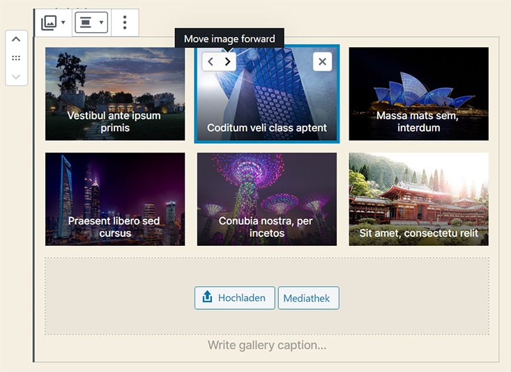 Galerie Block in WordPress 5.3