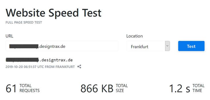 All-Inkl. Speed Test KeyCDN