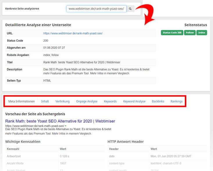 Detaillierte Content Analyse