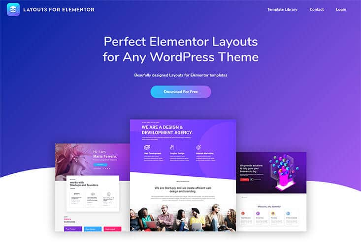 Layouts for Elementor Website Screenshot