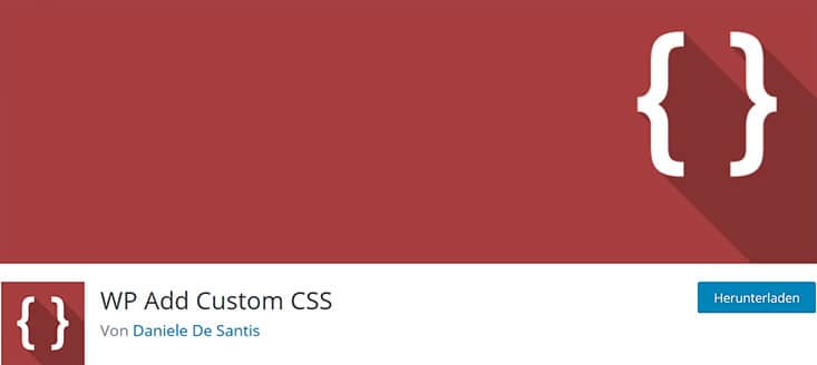 Screenshot Plugin WP Add Custom CSS