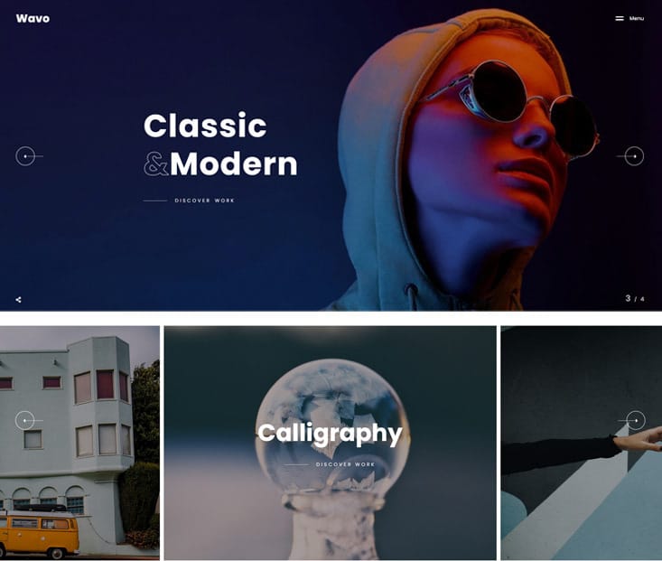 Wavo Demo - kreatives Portfolio Theme