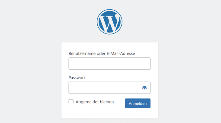 WordPress Login Maske