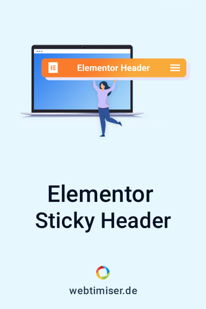elementor sticky header pin