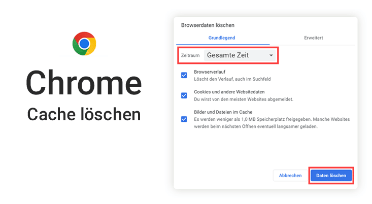 Google Chrome Cache löschen