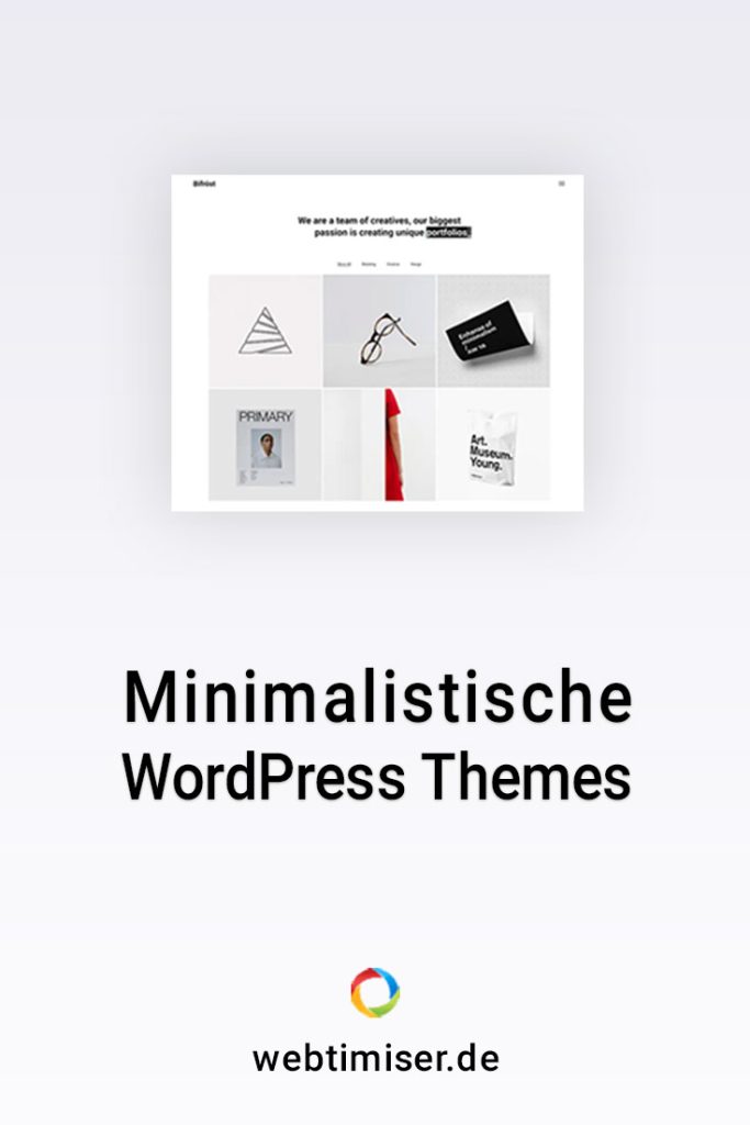 minimalistische wordpress themes pin